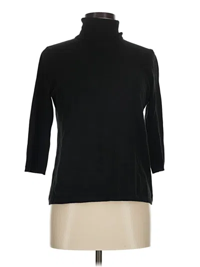 Pre-owned Chico's Turtleneck Sweater In Black