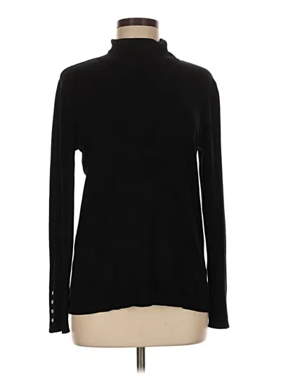 Pre-owned Chico's Turtleneck Sweater In Black