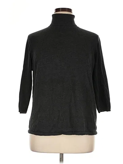 Pre-owned Chico's Turtleneck Sweater In Black