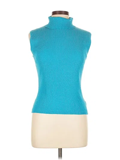 Pre-owned Chico's Turtleneck Sweater In Blue