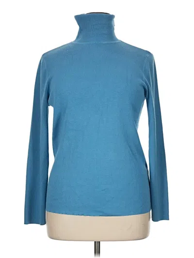 Pre-owned Chico's Turtleneck Sweater In Blue