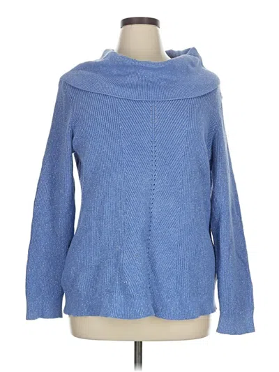 Pre-owned Chico's Turtleneck Sweater In Blue