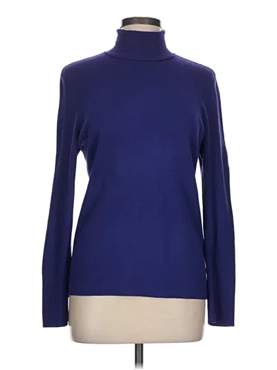 Pre-owned Chico's Turtleneck Sweater In Blue