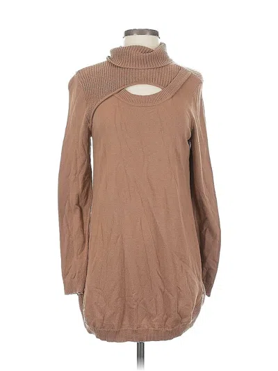 Pre-owned Chico's Turtleneck Sweater In Brown