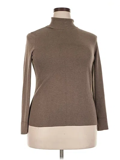 Pre-owned Chico's Turtleneck Sweater In Brown