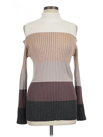 Pre-owned Chico's Turtleneck Sweater In Brown