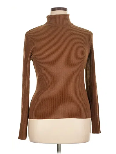 Pre-owned Chico's Turtleneck Sweater In Brown