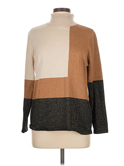 Pre-owned Chico's Turtleneck Sweater In Brown