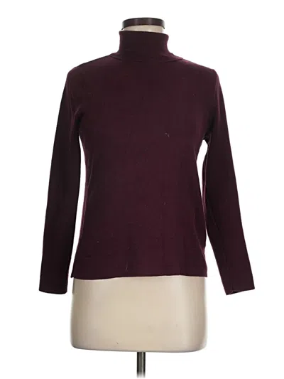 Pre-owned Chico's Turtleneck Sweater In Burgundy