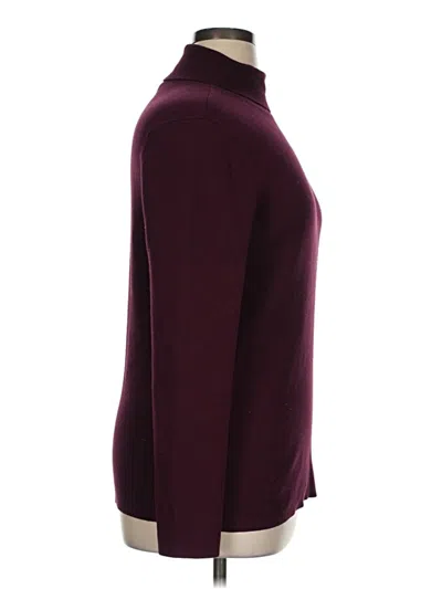 Pre-owned Chico's Turtleneck Sweater In Burgundy
