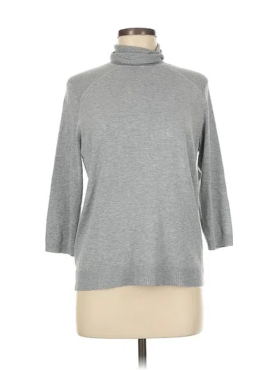 Pre-owned Chico's Turtleneck Sweater In Gray