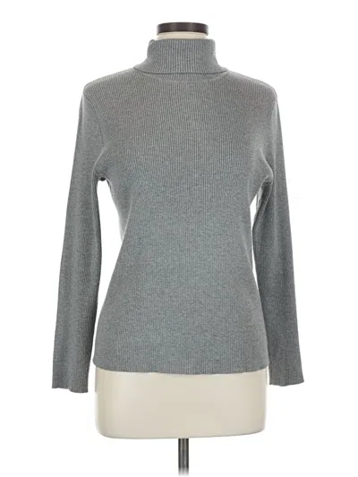 Pre-owned Chico's Turtleneck Sweater In Gray