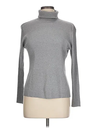Pre-owned Chico's Turtleneck Sweater In Gray