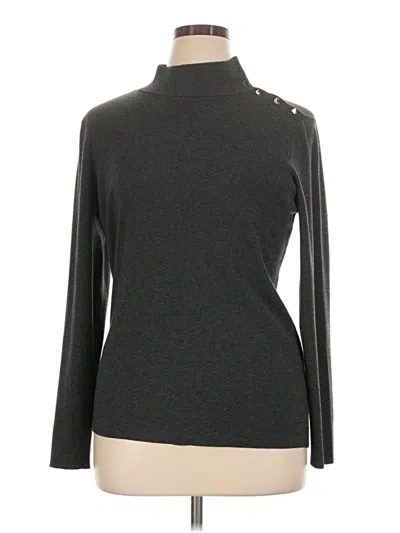 Pre-owned Chico's Turtleneck Sweater In Gray