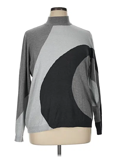 Pre-owned Chico's Turtleneck Sweater In Gray