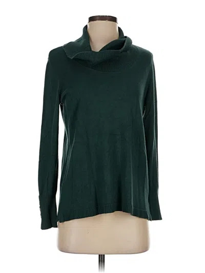 Pre-owned Chico's Turtleneck Sweater In Green