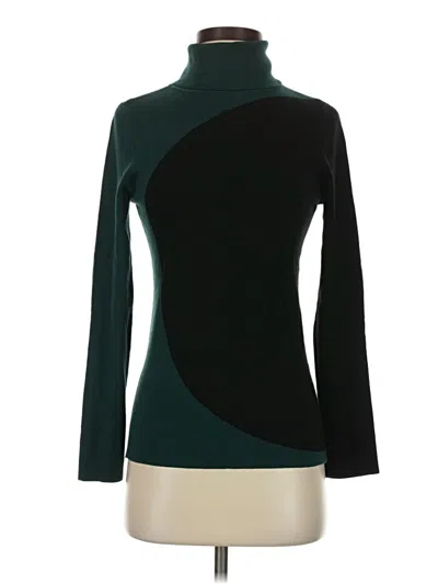 Pre-owned Chico's Turtleneck Sweater In Green