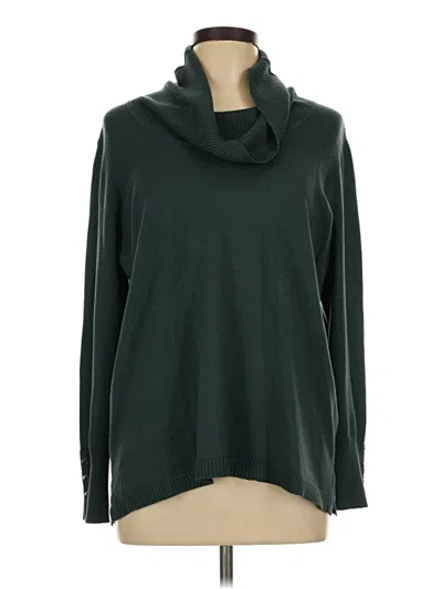 Pre-owned Chico's Turtleneck Sweater In Green