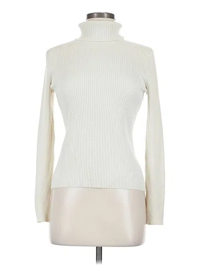 Pre-owned Chico's Turtleneck Sweater In Ivory