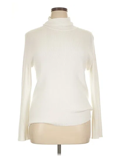 Pre-owned Chico's Turtleneck Sweater In Ivory