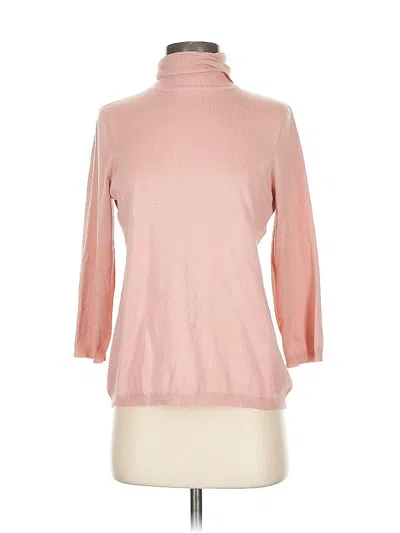 Pre-owned Chico's Turtleneck Sweater In Pink
