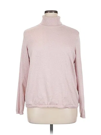 Pre-owned Chico's Turtleneck Sweater In Pink
