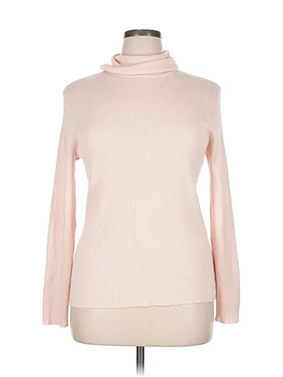 Pre-owned Chico's Turtleneck Sweater In Pink