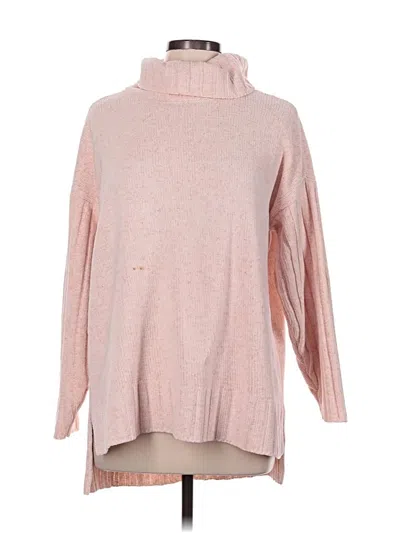 Pre-owned Chico's Turtleneck Sweater In Pink