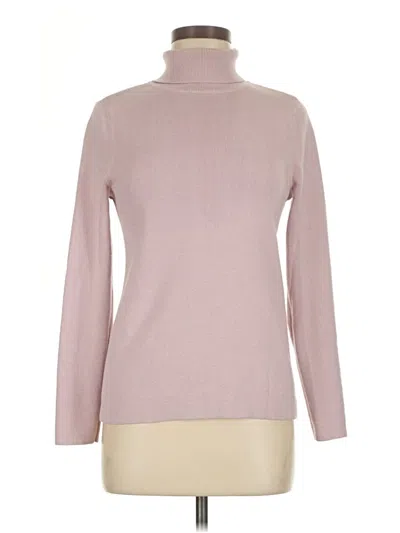 Pre-owned Chico's Turtleneck Sweater In Pink