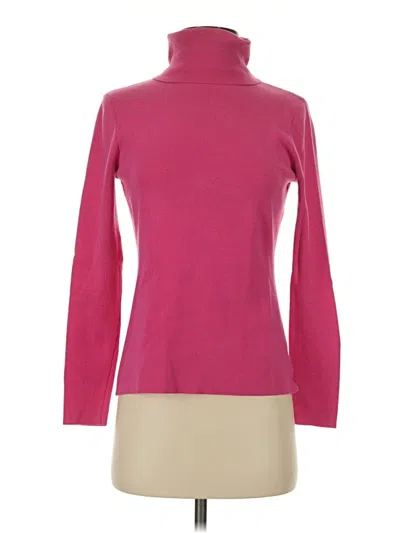 Pre-owned Chico's Turtleneck Sweater In Pink
