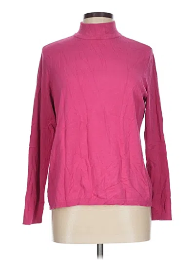 Pre-owned Chico's Turtleneck Sweater In Pink