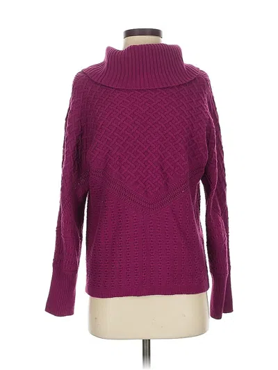 Pre-owned Chico's Turtleneck Sweater In Purple