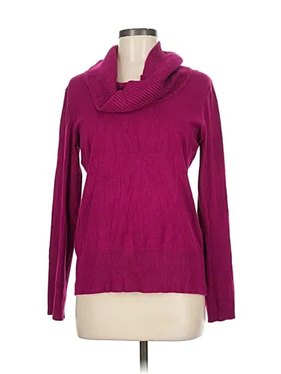 Pre-owned Chico's Turtleneck Sweater In Purple