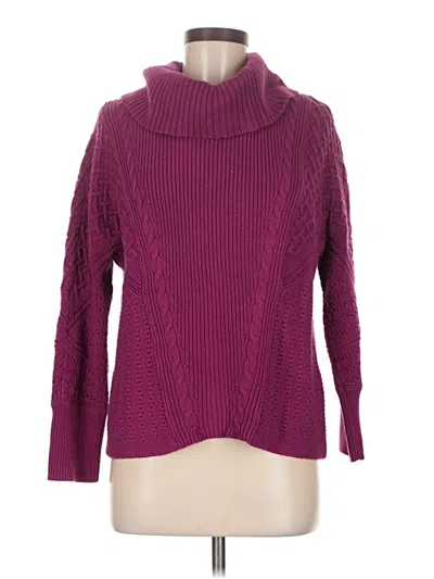 Pre-owned Chico's Turtleneck Sweater In Purple