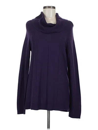Pre-owned Chico's Turtleneck Sweater In Purple