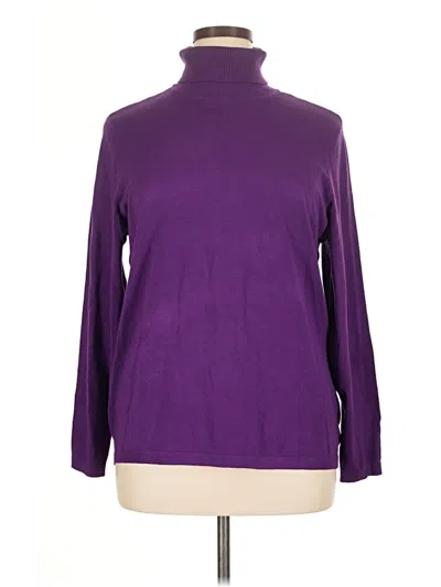 Pre-owned Chico's Turtleneck Sweater In Purple