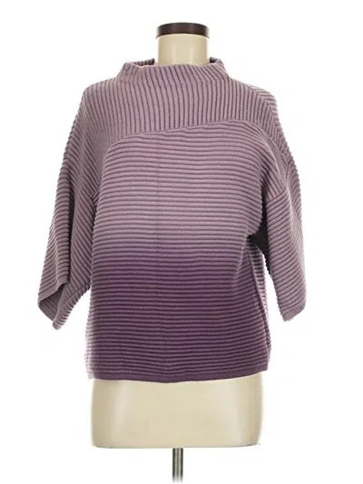 Pre-owned Chico's Turtleneck Sweater In Purple