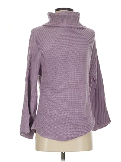 Pre-owned Chico's Turtleneck Sweater In Purple