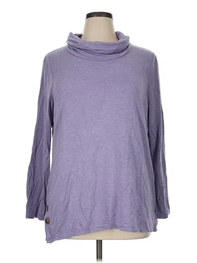 Pre-owned Chico's Turtleneck Sweater In Purple