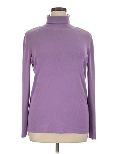 Pre-owned Chico's Turtleneck Sweater In Purple