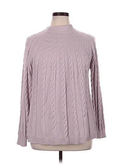 Pre-owned Chico's Turtleneck Sweater In Purple
