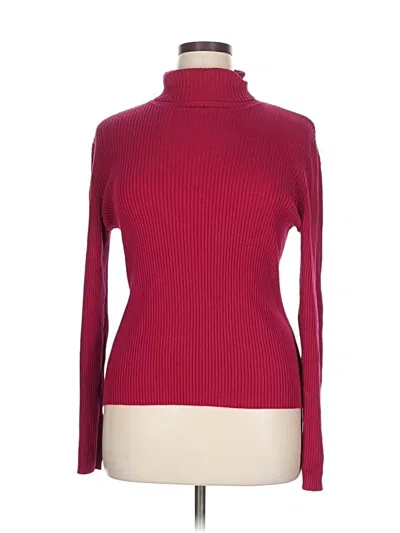 Pre-owned Chico's Turtleneck Sweater In Red