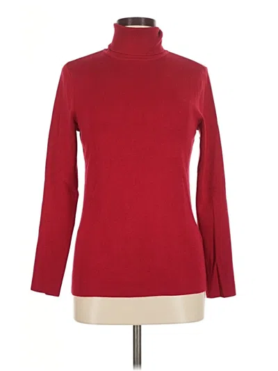 Pre-owned Chico's Turtleneck Sweater In Red