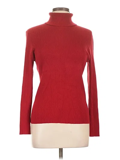 Pre-owned Chico's Turtleneck Sweater In Red
