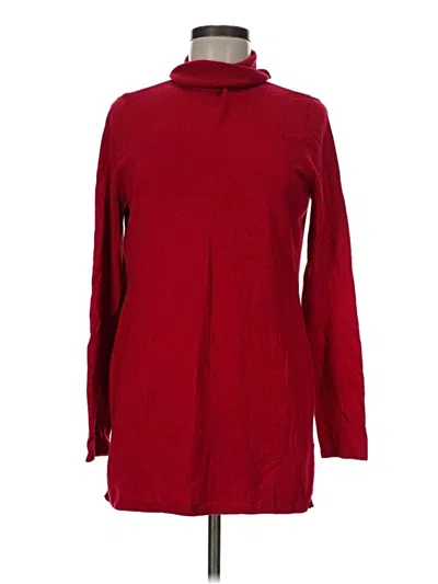 Pre-owned Chico's Turtleneck Sweater In Red