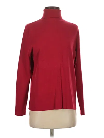 Pre-owned Chico's Turtleneck Sweater In Red