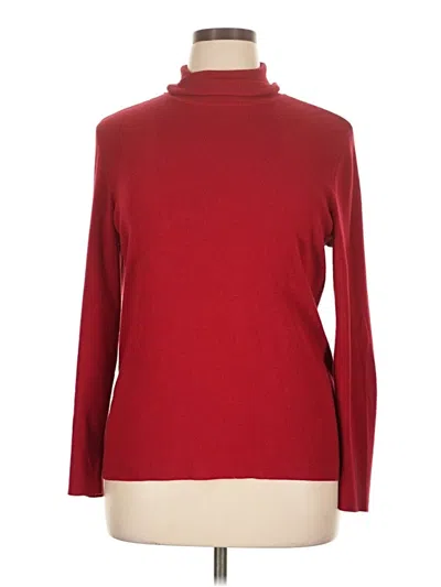 Pre-owned Chico's Turtleneck Sweater In Red