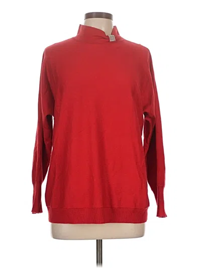 Pre-owned Chico's Turtleneck Sweater In Red