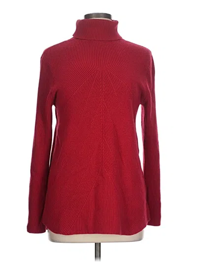 Pre-owned Chico's Turtleneck Sweater In Red