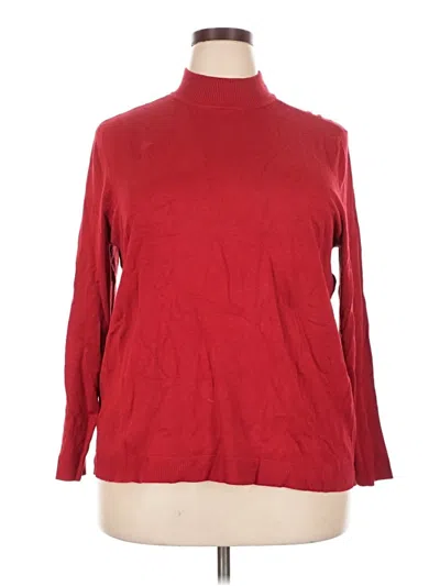 Pre-owned Chico's Turtleneck Sweater In Red